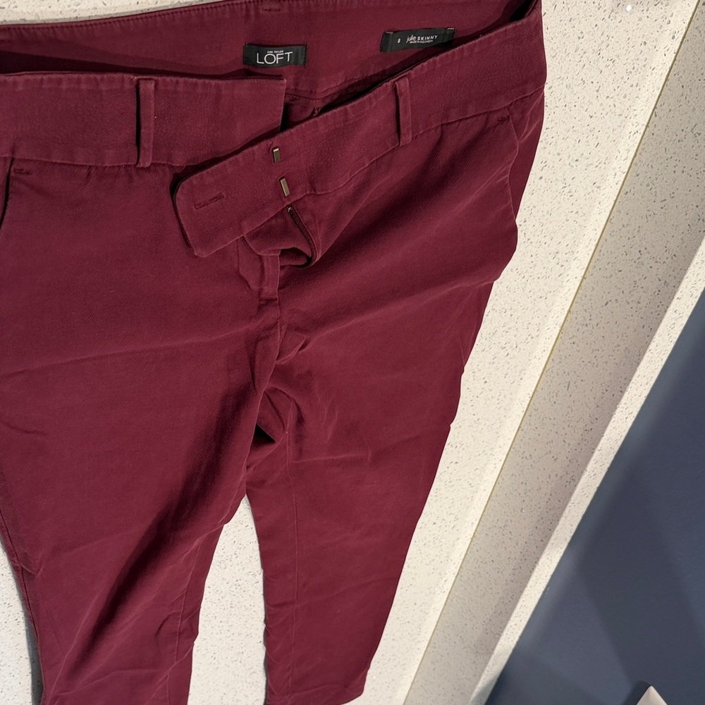 LOFT Deep Red Trousers